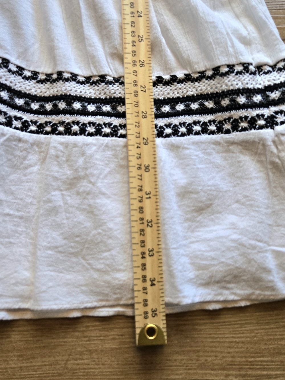INC International Concepts White Boho Babydoll Dress With Embroidered Trim Sm - Picture 6 of 6
